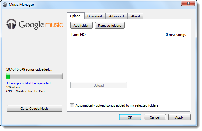 google music manager application